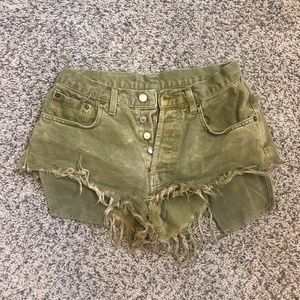 Levi's denim shorts (green)